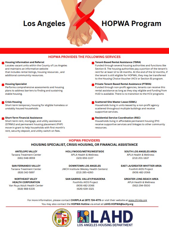 Attachment 1a - HOPWA Flyer