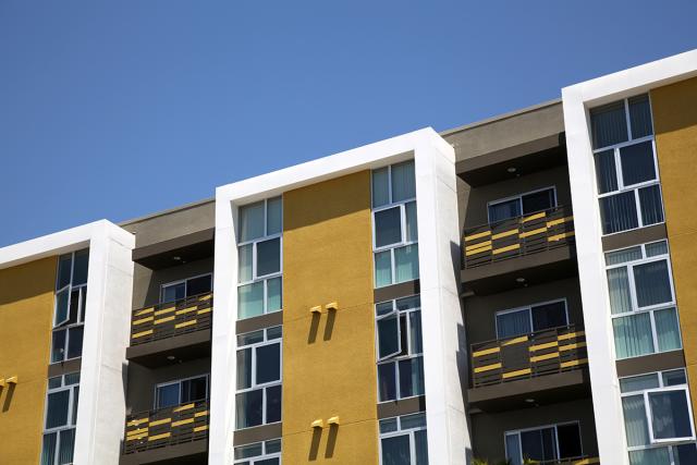 street view of the top of apartment buildings