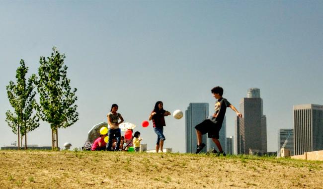 children playing with balls