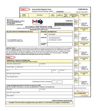 Rent Registry Form