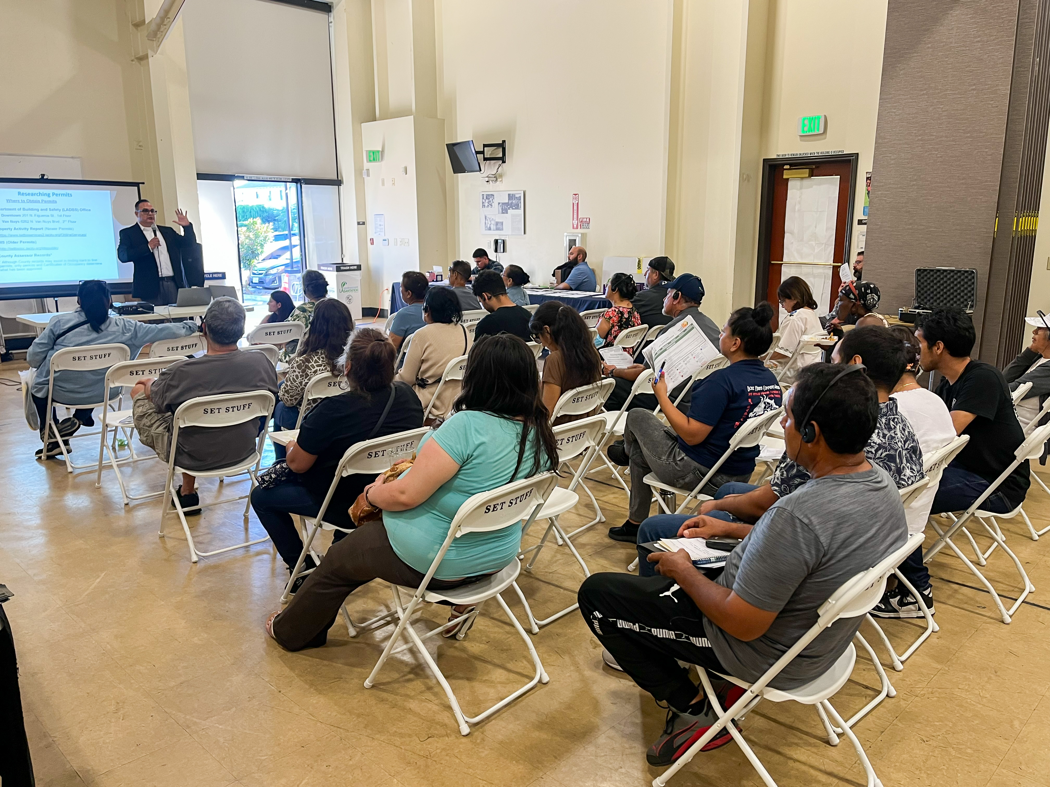 Group of people sitting for a workshop