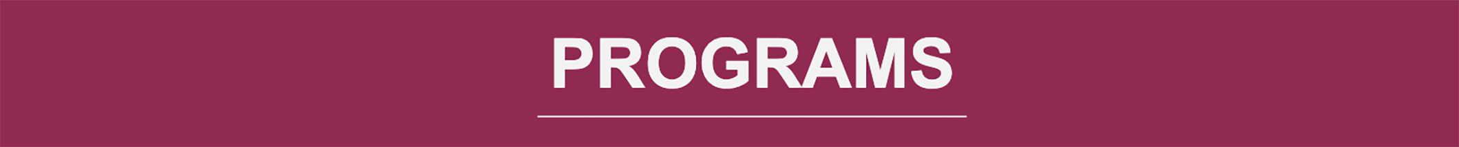 Programs Banner
